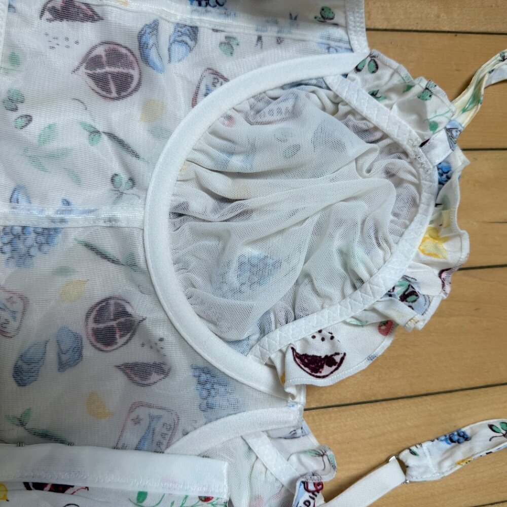 COLSIE Corset Bralette Top Coastal Travel Theme Print Size Small - Picture 9 of 9
